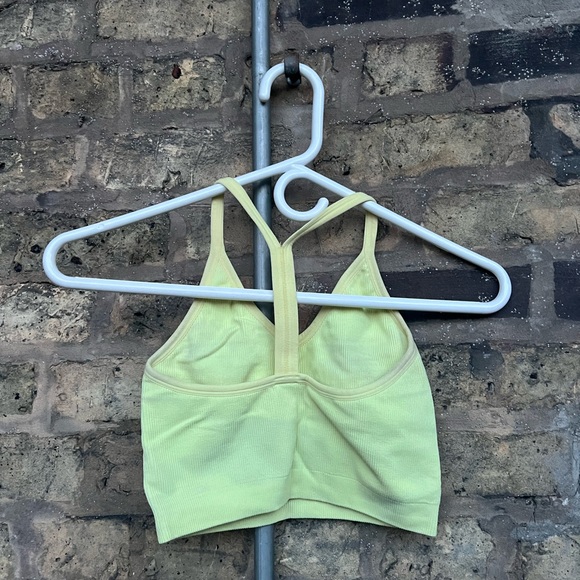 Set Active Pale Yellow Sculpt Flex Ribbed V bra (Size xs/s) - Picture 4 of 9